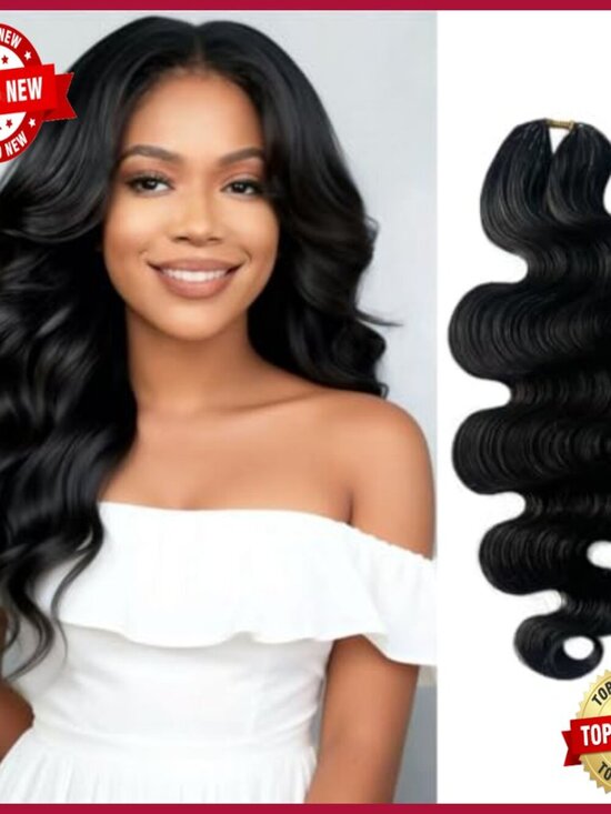 18 Inch Human Hair Body Wave Crochet Extensions 120g Knotless Pre-Separated